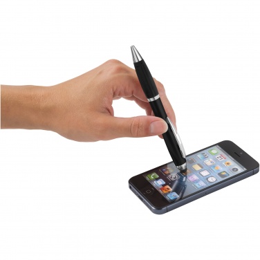 Logotrade Werbegeschenke das Foto: Nash Stylus bunter Kugelschreiber mit schwarzem Griff