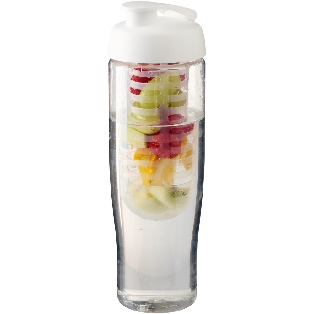 Logotrade Firmengeschenke das Foto: H2O Active® Tempo 700 ml Sportflasche mit Klappdeckel und Infusor
