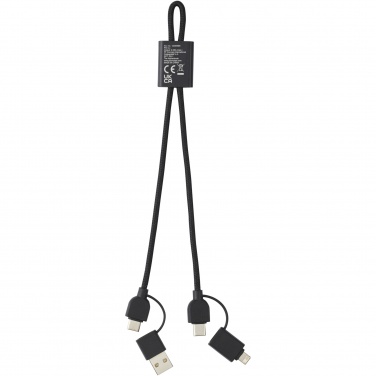 Logotrade Werbegeschenke das Foto: Connect 6-in-1 45W Schnelllade- & Datentransferkabel aus recyceltem RCS Aluminium