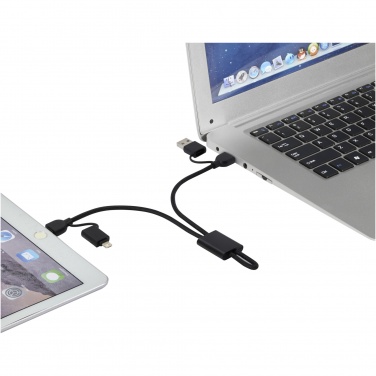 Logotrade Geschäftsgeschenke das Foto: Connect 6-in-1 45W Schnelllade- & Datentransferkabel aus recyceltem RCS Aluminium