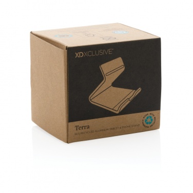 Logotrade Werbeartikel das Foto: Terra Tablet- und Telefonständer aus RSC recyceltem Aluminiu