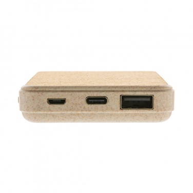 Logotrade Firmengeschenke das Foto: Kork und Weizen 5.000 mAh Pocket-Powerbank