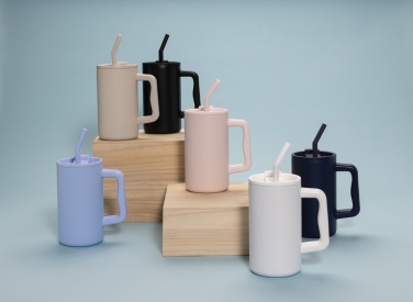 Logotrade Geschäftsgeschenke das Foto: Cube Becher aus RCS recyceltem Stahl 800ml