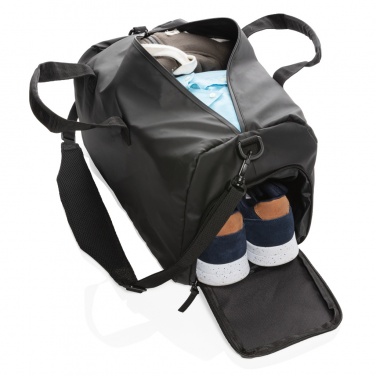 Logotrade Firmengeschenke das Foto: Fashion schwarze Wochenendtasche, PVC-frei