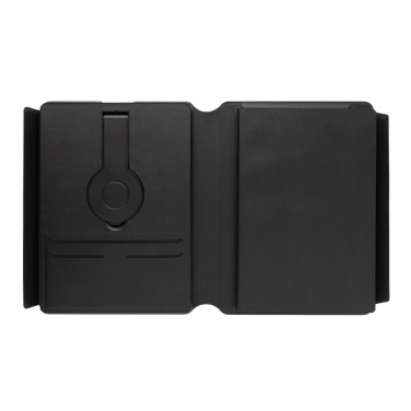 Logotrade Werbeartikel das Foto: Swiss Peak 2-in-1 Notizbuch & Wirless Charger aus RCS rPU