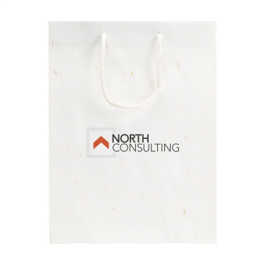 Logotrade Logogeschenke das Foto: Leaf It Bag recycelt mit Strohfasern (180 g/m²) L