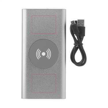 Logotrade werbemittel das Foto: Aluminium 8000 Wireless Powerbank kabelloses Ladegerät