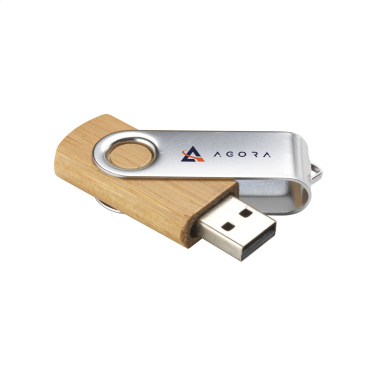 Logotrade Firmengeschenke das Foto: USB Twist Bambus 8 GB