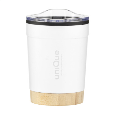 Logotrade Logogeschenke das Foto: Kobe Bamboo RCS Kaffeetasse aus recyceltem Stahl, 350 ml