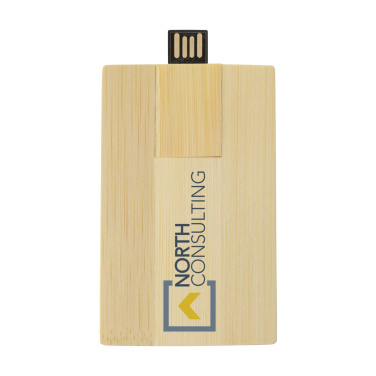 Logotrade Logogeschenke das Foto: Kreditkarte USB Bamboo 32 GB