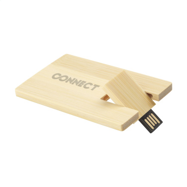 Logotrade werbemittel das Foto: Kreditkarte USB Bamboo 32 GB