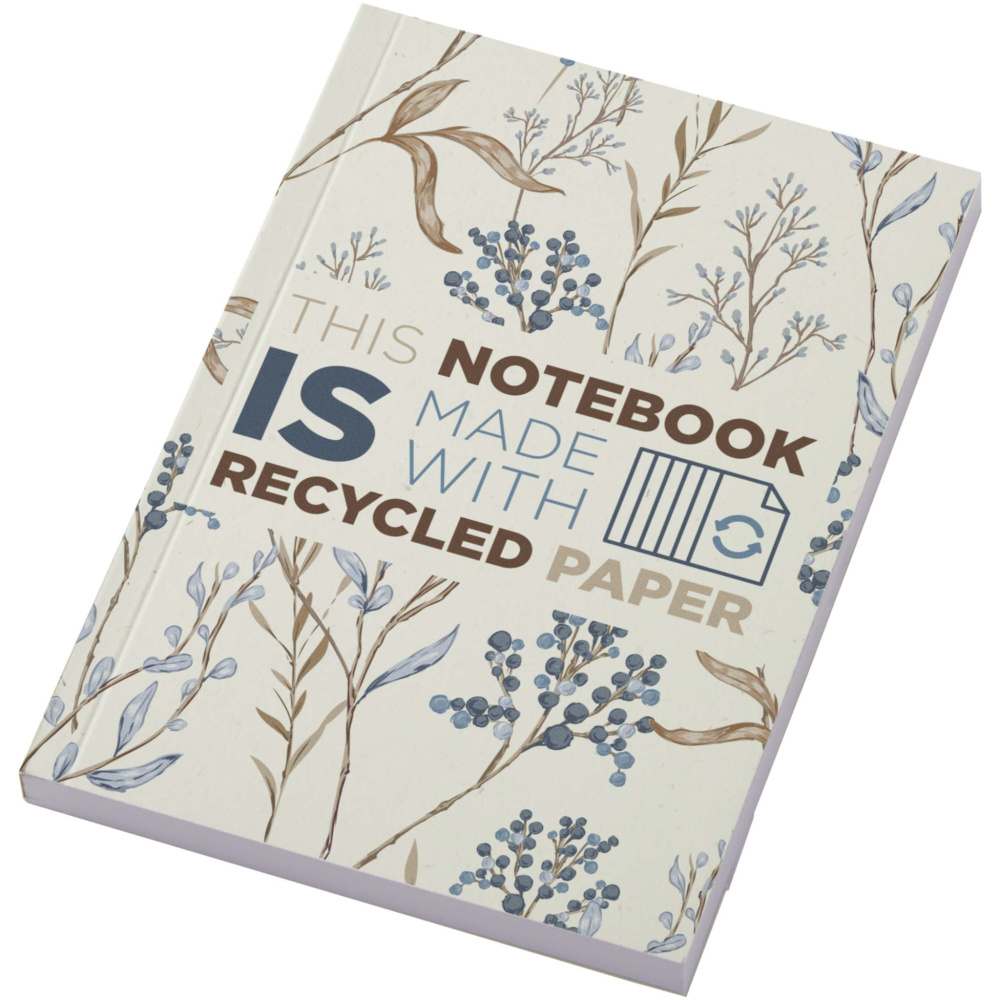 Logotrade Geschäftsgeschenke das Foto: Novella Austen A6 Softcover Notizbuch aus Recyclingmaterial – 100 Blatt