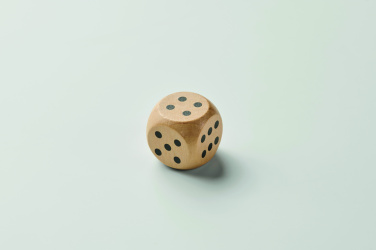 Logotrade Geschäftsgeschenke das Foto: Spielwürfel Schima-Holz Ø 3cm