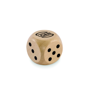 Logotrade Firmengeschenke das Foto: Spielwürfel Schima-Holz Ø 3cm