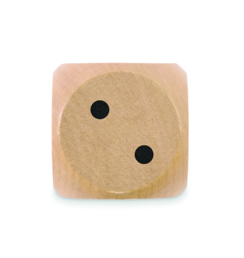 Logotrade Werbeartikel das Foto: Spielwürfel Schima-Holz Ø 5cm