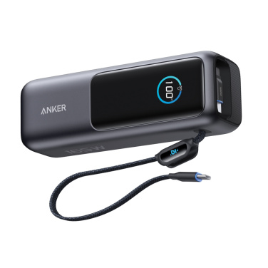 Logotrade Firmengeschenke das Foto: Anker Powerbank 25.000mAh-165W, mit integr. einziehb. Kabel