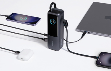 Logotrade Logogeschenke das Foto: Anker Powerbank 25.000mAh-165W, mit integr. einziehb. Kabel