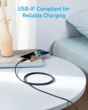 Logotrade Geschäftsgeschenke das Foto: Anker USB-C to USB-C Kabel - 1.8 Meter, 60W