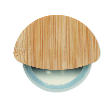 Logotrade Geschäftsgeschenke das Foto: Pizzaschneider Bambus