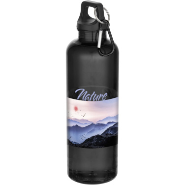 Logotrade Firmengeschenke das Foto: Oregon 750 ml RCS-zertifizierte Trinkflasche aus recyceltem Kunststoff mit Karabinerhaken