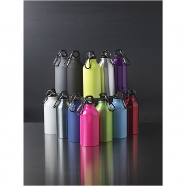 Logo trade advertising products picture of: Oregon 400 ml matte water bottle with carabiner