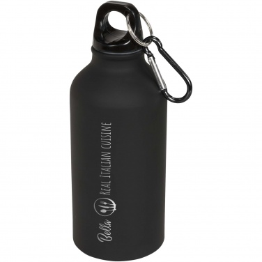 Logotrade advertising product image of: Oregon 400 ml matte water bottle with carabiner