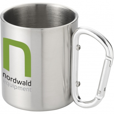 Logo trade promotional items image of: Alps 200 ml insulated mug with carabiner
