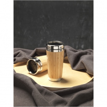 Logo trade promotional merchandise picture of: Bambus 450 ml tumbler with bamboo outer