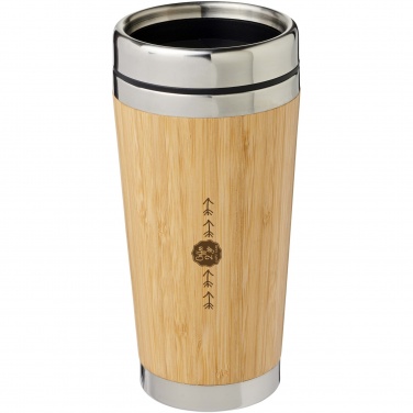 Logotrade promotional items photo of: Bambus 450 ml tumbler with bamboo outer