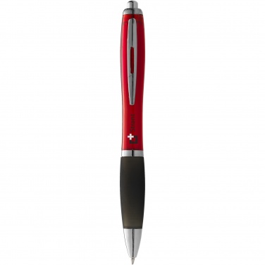 Logo trade advertising products image of: Nash ballpoint pen coloured barrel and black grip