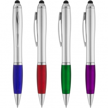 Logo trade promotional products picture of: Nash stylus ballpoint with coloured grip