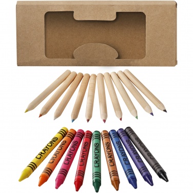 Logotrade corporate gift picture of: Lucky 19-piece coloured pencil and crayon set