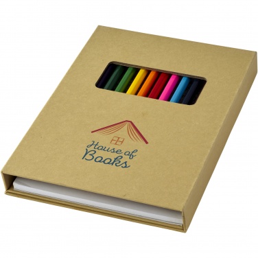 Logo trade promotional gifts picture of: Pablo colouring set with drawing paper