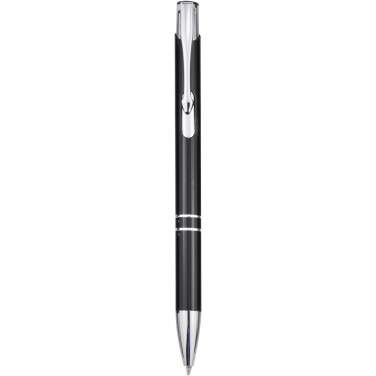 Logo trade promotional products image of: Moneta aluminium click ballpoint pen (blue ink)