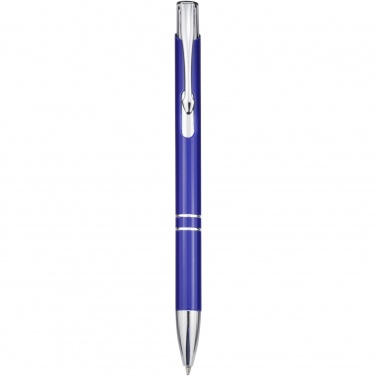 Logotrade promotional giveaway picture of: Moneta aluminium click ballpoint pen (blue ink)