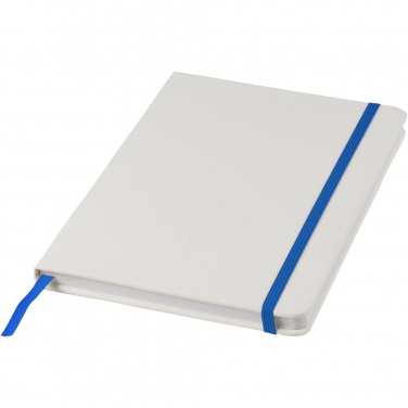 Logo trade corporate gift photo of: Spectrum A5 white notebook with coloured strap