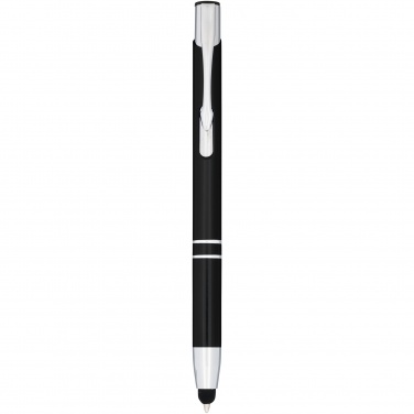 Logo trade promotional giveaway photo of: Moneta anodized aluminium click stylus ballpoint pen