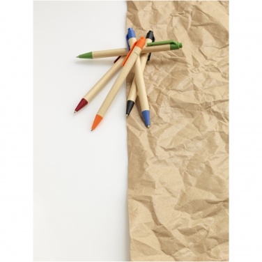 Logo trade promotional merchandise image of: Berk recycled carton and corn plastic ballpoint pen