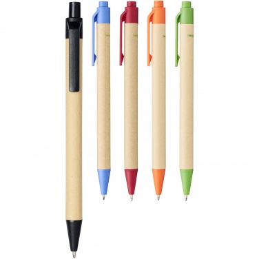 Logo trade business gift photo of: Berk recycled carton and corn plastic ballpoint pen