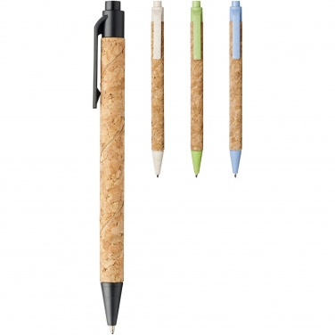 Logotrade advertising product picture of: Midar cork and wheat straw ballpoint pen
