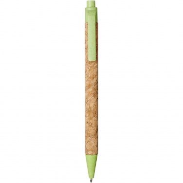 Logo trade corporate gifts picture of: Midar cork and wheat straw ballpoint pen
