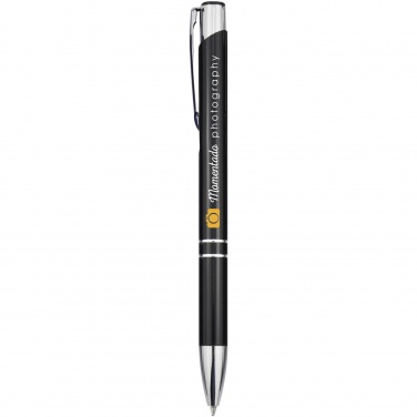 Logotrade promotional gift image of: Moneta aluminium click ballpoint pen (black ink)