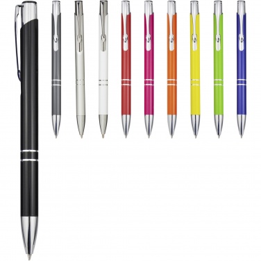 Logotrade promotional gift image of: Moneta aluminium click ballpoint pen (black ink)