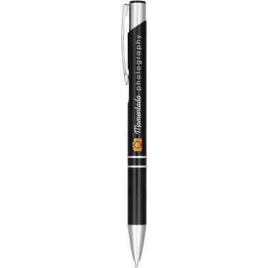 Logo trade advertising products image of: Moneta anodized aluminium click ballpoint pen