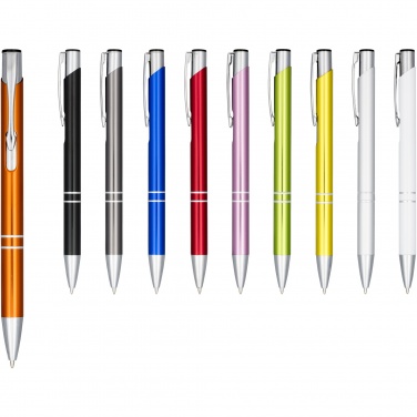 Logo trade corporate gifts picture of: Moneta anodized aluminium click ballpoint pen