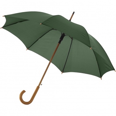 Logo trade business gifts image of: Kyle 23" auto open umbrella wooden shaft and handle