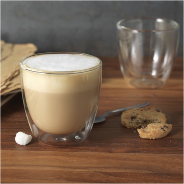Logo trade corporate gifts picture of: Boda 2-piece glass coffee cup set