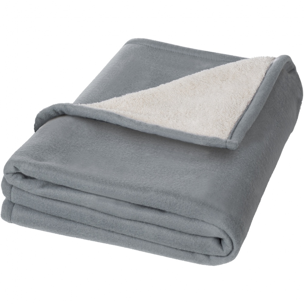 Logo trade promotional merchandise photo of: Springwood soft fleece and sherpa plaid blanket