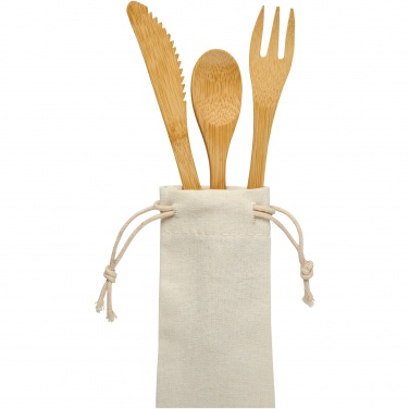 Logotrade promotional item image of: Celuk bamboo cutlery set