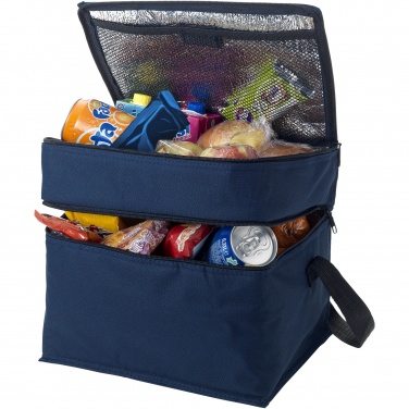 Logo trade promotional giveaway photo of: Oslo 2-zippered compartments cooler bag 13L
